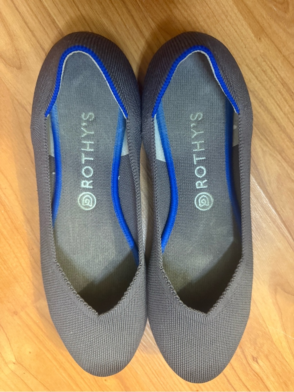Rothy's The Flat Round Toe Slip-On Ballet Flats Mink Knit Womens 10.5